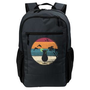 Dolphins Cocktail Beach Vibes Ocean Summer Vacation Cruise Funny Gift Daily Commute Backpack