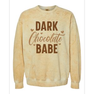 Dark Chocolate Babe Melanin Girl Black History Month Colorblast Crewneck Sweatshirt