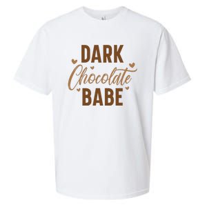 Dark Chocolate Babe Melanin Girl Black History Month Sueded Cloud Jersey T-Shirt