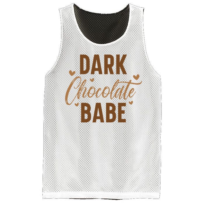 Dark Chocolate Babe Melanin Girl Black History Month Mesh Reversible Basketball Jersey Tank