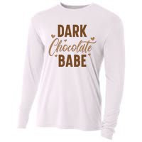 Dark Chocolate Babe Melanin Girl Black History Month Cooling Performance Long Sleeve Crew