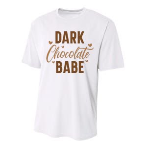 Dark Chocolate Babe Melanin Girl Black History Month Performance Sprint T-Shirt