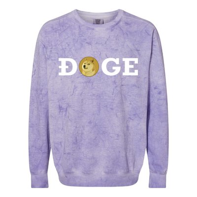 Dogecoin Cryptocurrency Blockchain Shiba Inu Doge Dogecoin Colorblast Crewneck Sweatshirt
