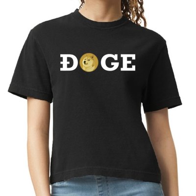 Dogecoin Cryptocurrency Blockchain Shiba Inu Doge Dogecoin Comfort Colors Boxy T-Shirt
