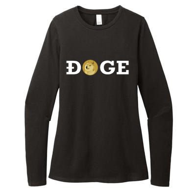 Dogecoin Cryptocurrency Blockchain Shiba Inu Doge Dogecoin Womens CVC Long Sleeve Shirt