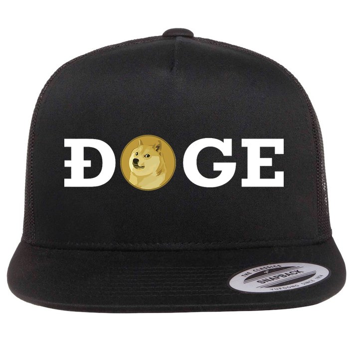 Dogecoin Cryptocurrency Blockchain Shiba Inu Doge Dogecoin Flat Bill Trucker Hat