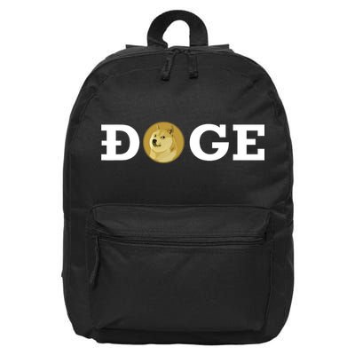 Dogecoin Cryptocurrency Blockchain Shiba Inu Doge Dogecoin 16 in Basic Backpack