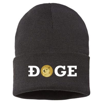 Dogecoin Cryptocurrency Blockchain Shiba Inu Doge Dogecoin Sustainable Knit Beanie