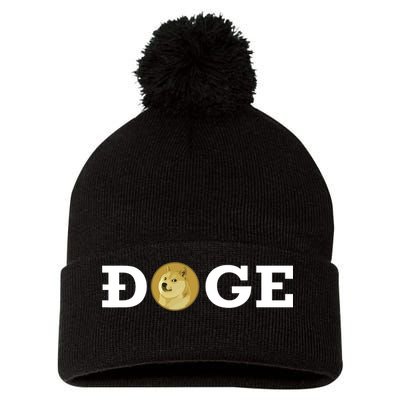 Dogecoin Cryptocurrency Blockchain Shiba Inu Doge Dogecoin Pom Pom 12in Knit Beanie
