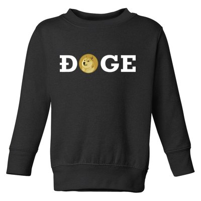 Dogecoin Cryptocurrency Blockchain Shiba Inu Doge Dogecoin Toddler Sweatshirt
