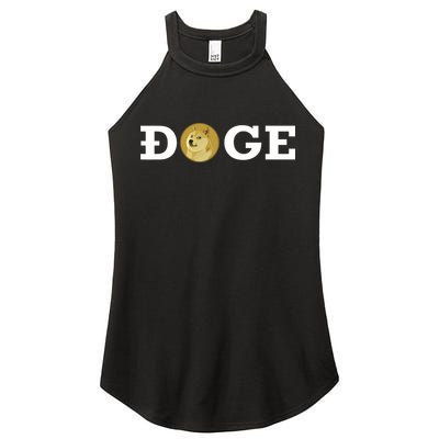 Dogecoin Cryptocurrency Blockchain Shiba Inu Doge Dogecoin Women's Perfect Tri Rocker Tank