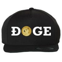 Dogecoin Cryptocurrency Blockchain Shiba Inu Doge Dogecoin Wool Snapback Cap