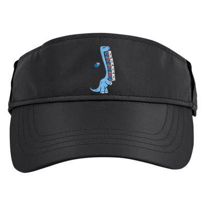 Dino Carrying Books Cute Bookworm Boy Librarian Adult Drive Performance Visor