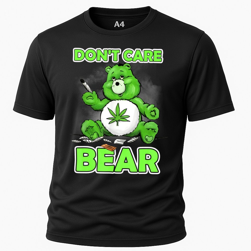 Dont Care Bear Smoking Weed Cannabis Marijuana 4 20 Stoner Gift 2 Performance Shirt