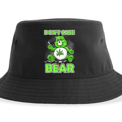 Dont Care Bear Smoking Weed Cannabis Marijuana 4 20 Stoner Gift 2 Sustainable Bucket Hat