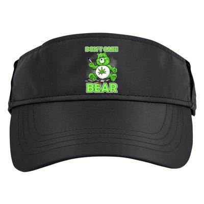 Dont Care Bear Smoking Weed Cannabis Marijuana 4 20 Stoner Gift 2 Adult Drive Performance Visor