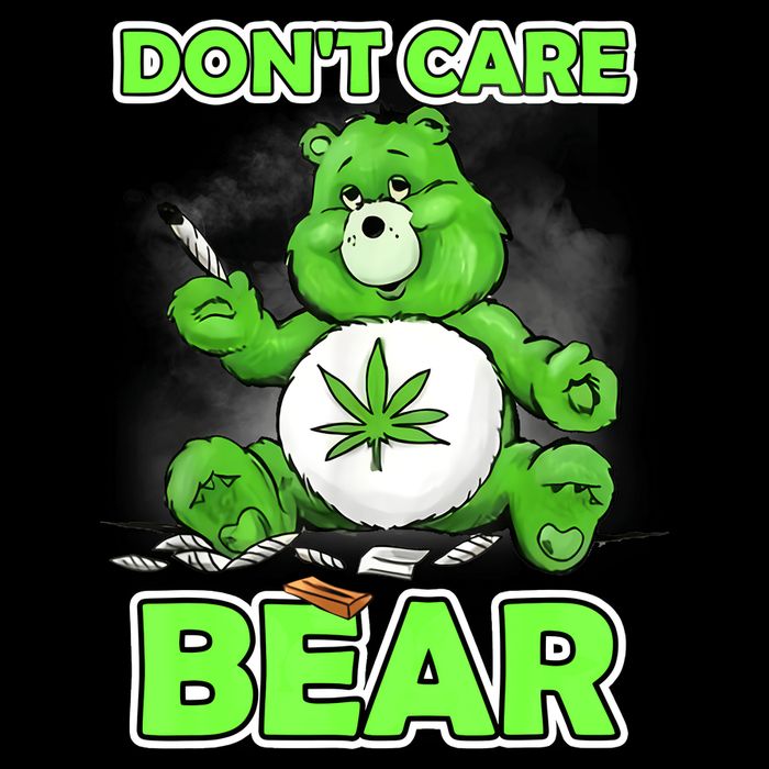 Dont Care Bear Smoking Weed Cannabis Marijuana 4 20 Stoner Gift 2 16 in Basic Backpack