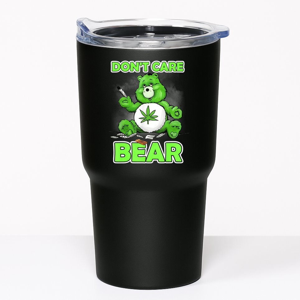Dont Care Bear Smoking Weed Cannabis Marijuana 4 20 Stoner Gift 2 Tumbler