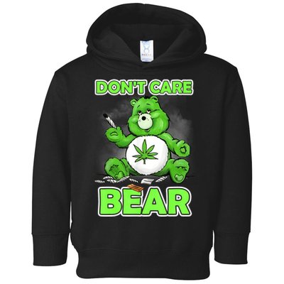 Dont Care Bear Smoking Weed Cannabis Marijuana 4 20 Stoner Gift 2 Toddler Hoodie