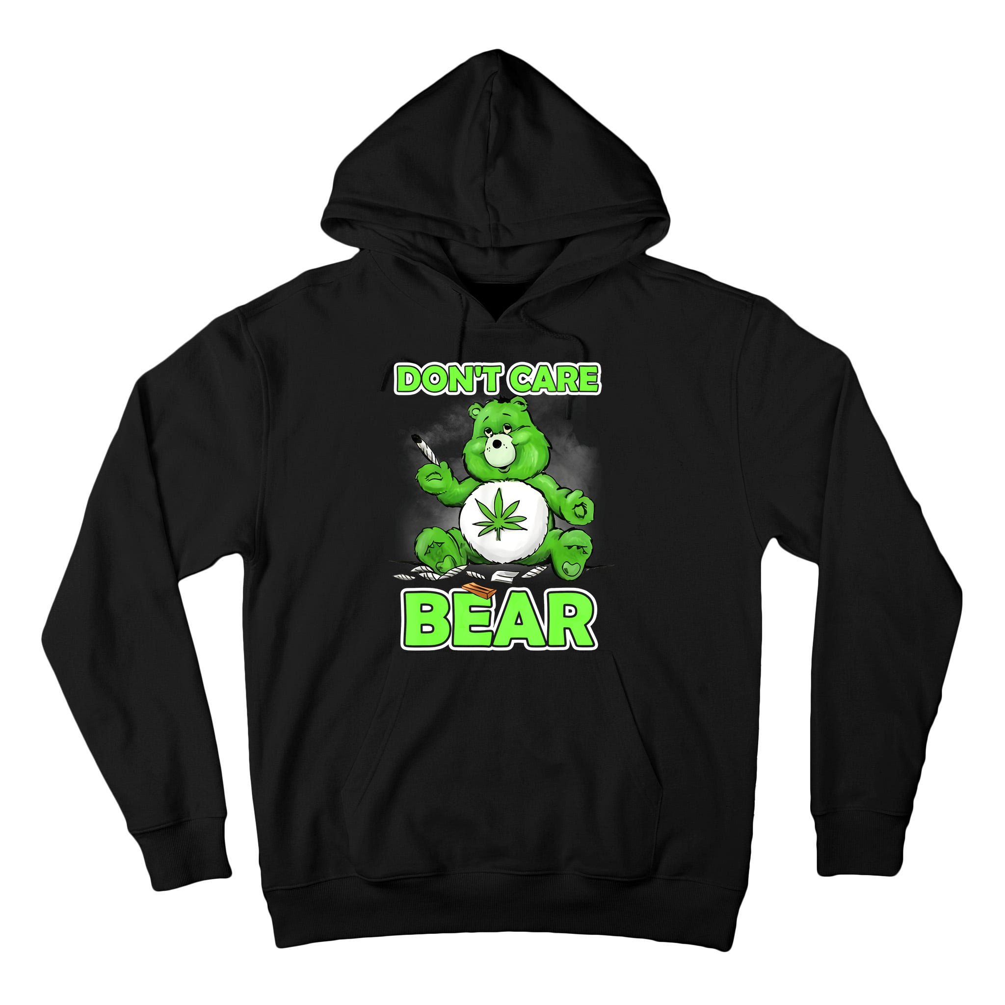 Dont Care Bear Smoking Weed Cannabis Marijuana 4 20 Stoner Gift 2 Tall Hoodie