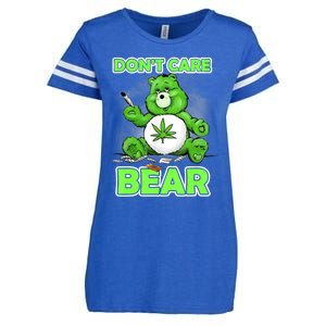 Dont Care Bear Smoking Weed Cannabis Marijuana 4 20 Stoner Gift 2 Enza Ladies Jersey Football T-Shirt