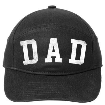 Dad Classic Bold Font FatherS Day Dad 7-Panel Snapback Hat