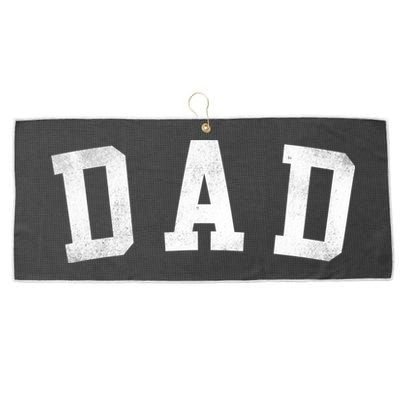 Dad Classic Bold Font FatherS Day Dad Large Microfiber Waffle Golf Towel