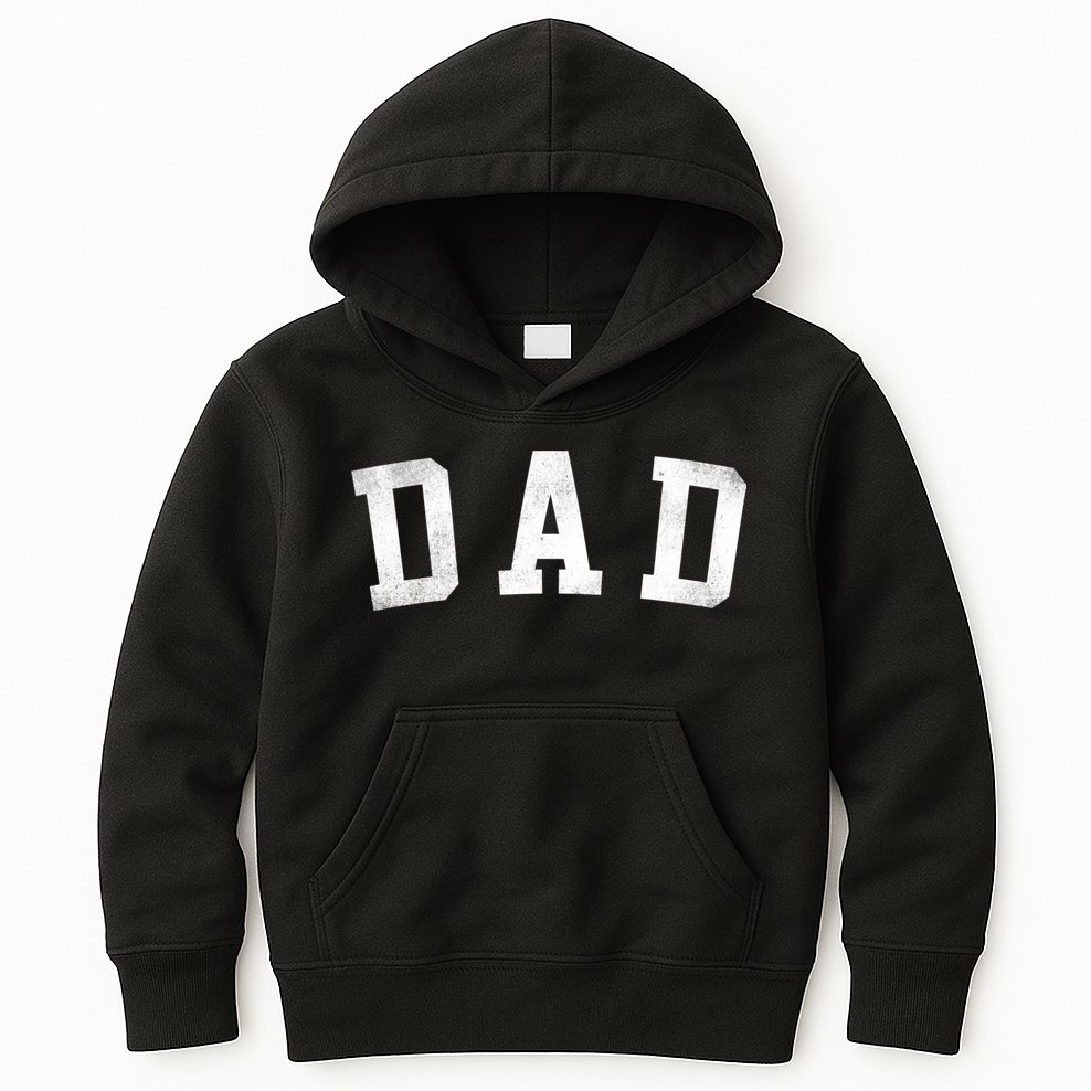 Dad Classic Bold Font FatherS Day Dad Kids Hoodie