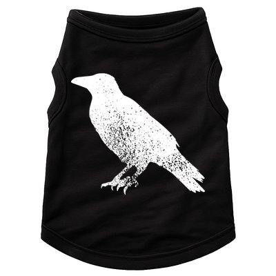 Distressed Crow Bird Print Raven Vintage Bird Doggie Tank