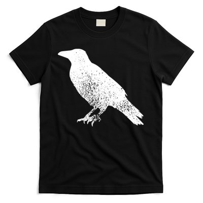 Distressed Crow Bird Print Raven Vintage Bird T-Shirt