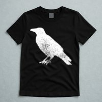 Distressed Crow Bird Print Raven Vintage Bird T-Shirt