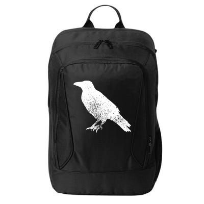 Distressed Crow Bird Print Raven Vintage Bird City Backpack