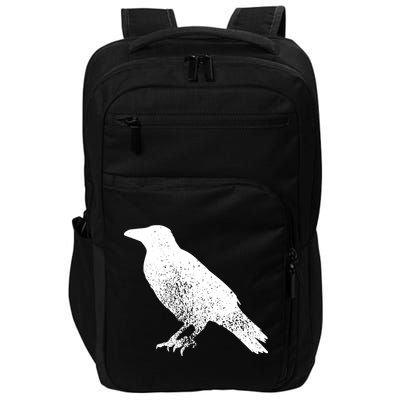 Distressed Crow Bird Print Raven Vintage Bird Impact Tech Backpack