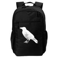 Distressed Crow Bird Print Raven Vintage Bird Backpack