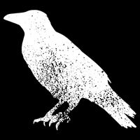 Distressed Crow Bird Print Raven Vintage Bird Backpack