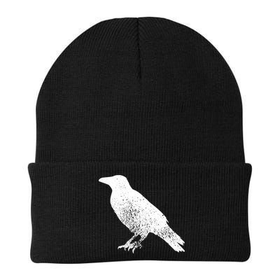 Distressed Crow Bird Print Raven Vintage Bird Beanie
