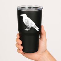Distressed Crow Bird Print Raven Vintage Bird Tumbler