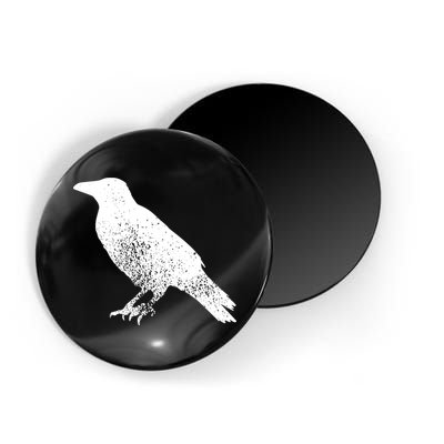 Distressed Crow Bird Print Raven Vintage Bird Magnet