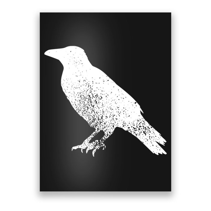 Distressed Crow Bird Print Raven Vintage Bird Poster