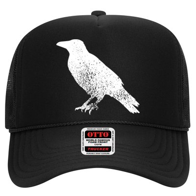 Distressed Crow Bird Print Raven Vintage Bird Hat