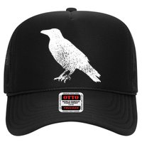 Distressed Crow Bird Print Raven Vintage Bird Hat