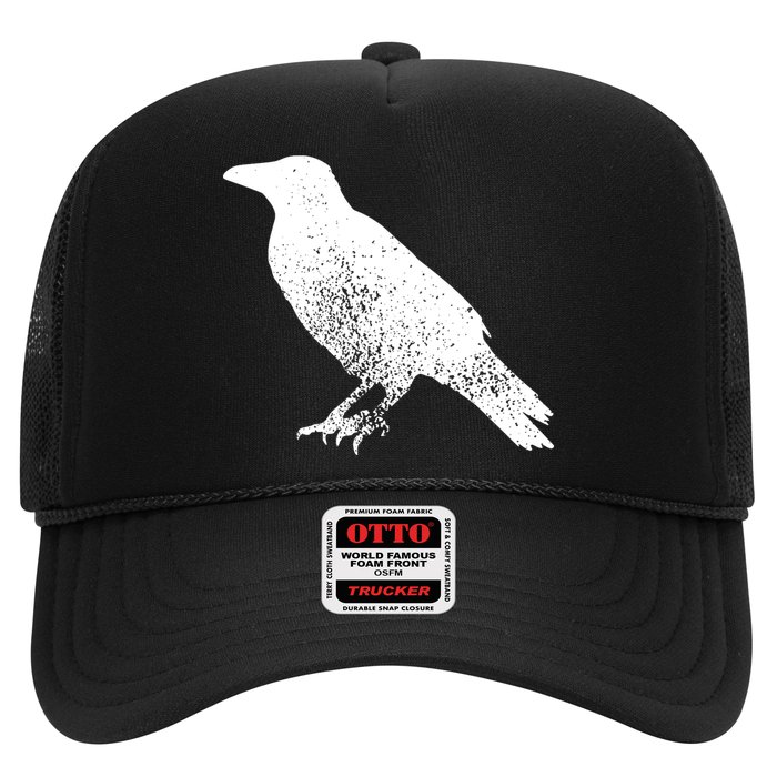 Distressed Crow Bird Print Raven Vintage Bird Hat