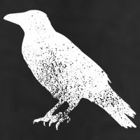 Distressed Crow Bird Print Raven Vintage Bird Golf Towel