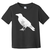Distressed Crow Bird Print Raven Vintage Bird Toddler T-Shirt