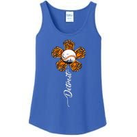 Detroit Colorful Baseball Flower Souvenir Tee I Love Detroit Ladies Essential Tank