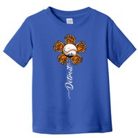 Detroit Colorful Baseball Flower Souvenir Tee I Love Detroit Toddler T-Shirt