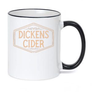 Dickens Cider Bottle Label Pun Design Cheeky Innuendo 11oz Black Color Changing Mug