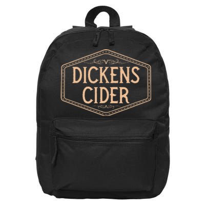 Dickens Cider Bottle Label Pun Design Cheeky Innuendo 16 in Basic Backpack