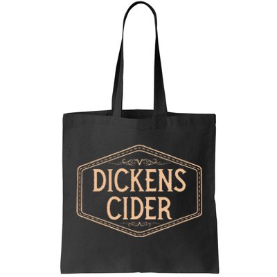 Dickens Cider Bottle Label Pun Design Cheeky Innuendo Tote Bag