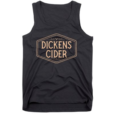 Dickens Cider Bottle Label Pun Design Cheeky Innuendo Tank Top